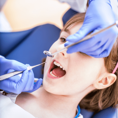 child at dentist